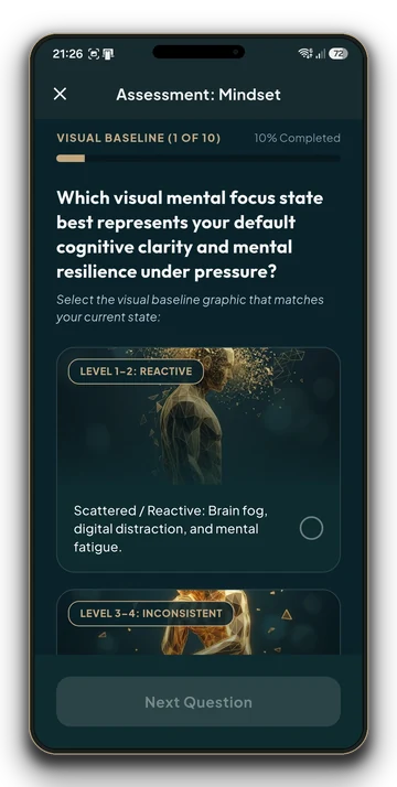 Assessment question in the app